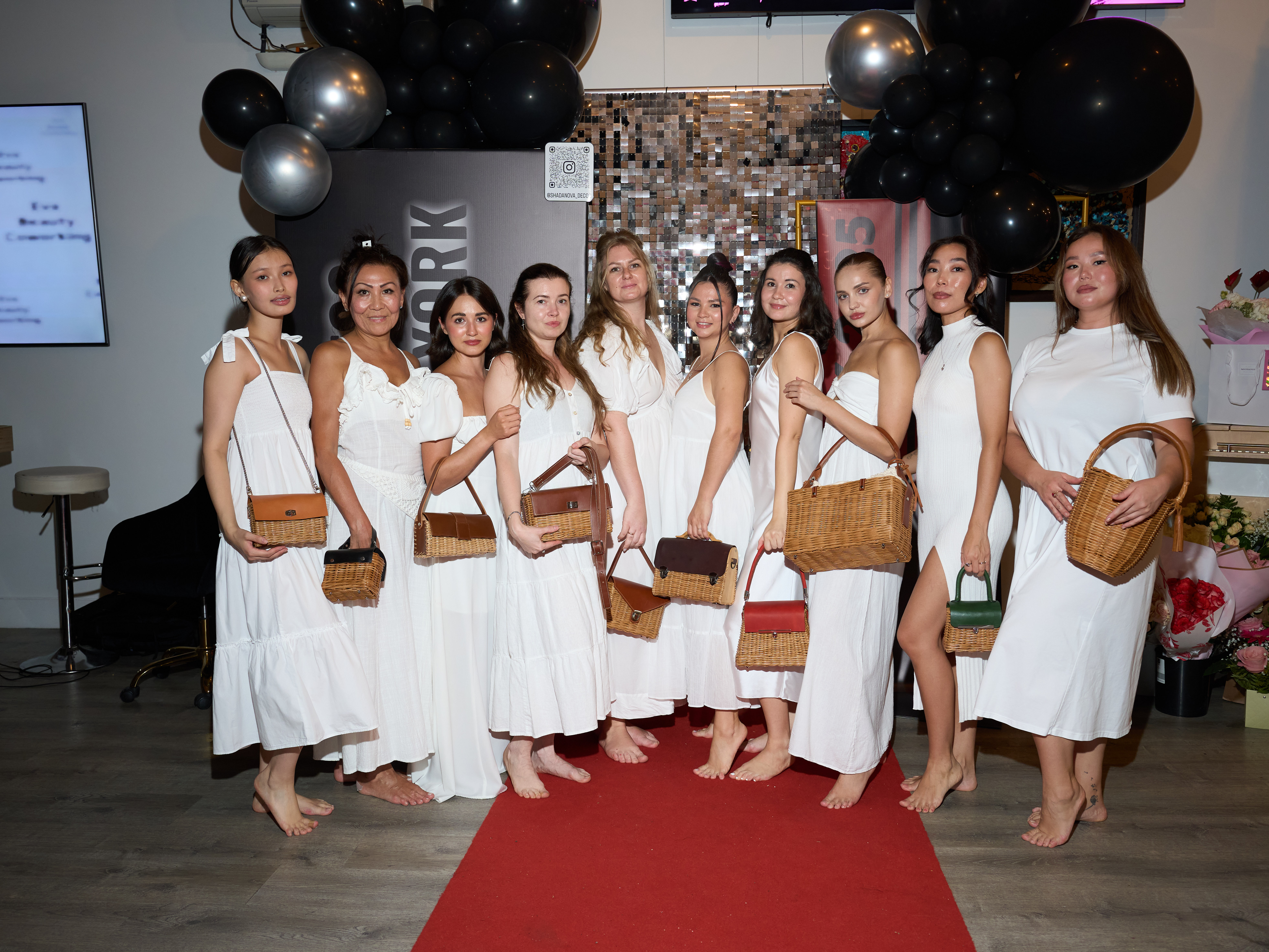 Women in white dresses